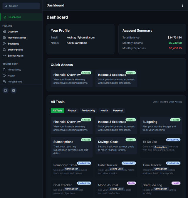 Life Dashboard thumbnail 7