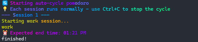 Pomodoro CLI thumbnail 1